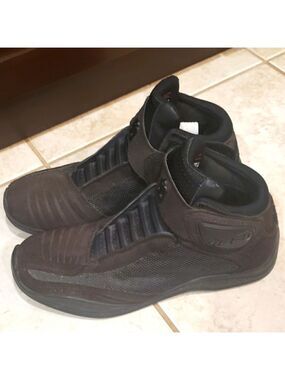 ICON TARMAC MEN'S LEATHER MOTORCYCLE BOOTS 9 LIKE NEW
